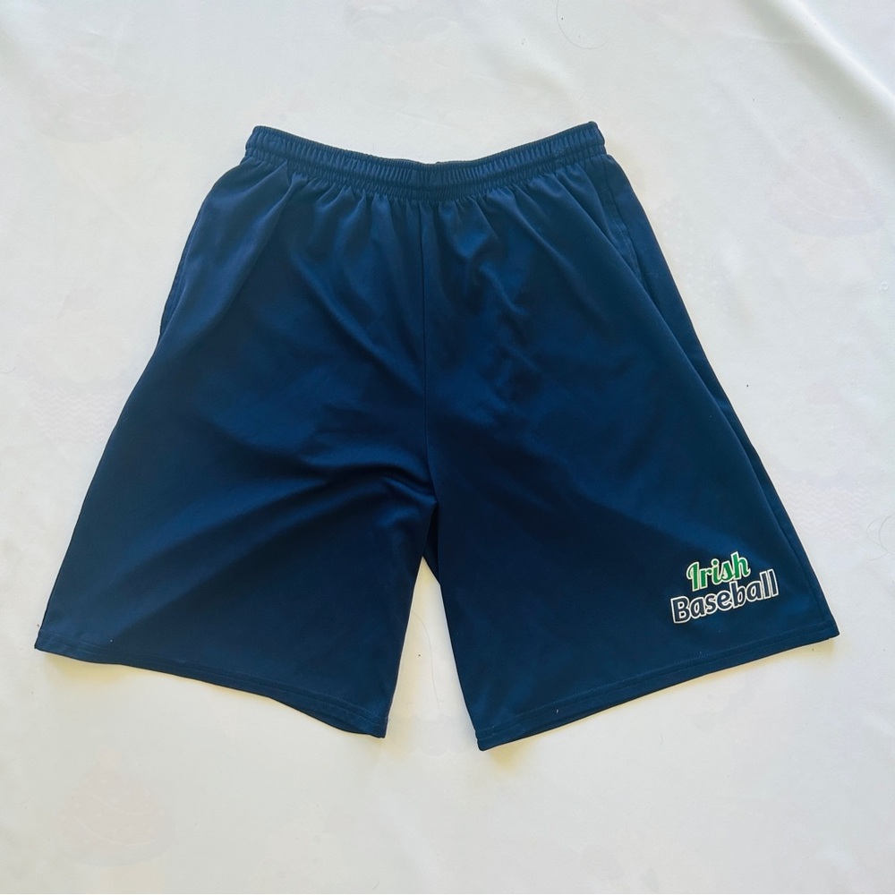 NWOT Small Irish Basketball Athletic Shorts Navy Blue Gym Workout